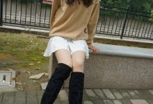 大生模拍 No.071 过膝靴灰丝 [77P1V-569MB]-美图岛