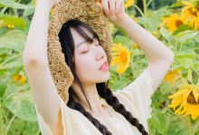 麻花辫美女清新文艺户外写真图片-美图岛