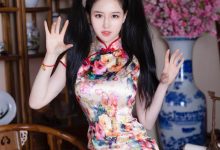 双马尾旗袍美女丰满性感写真图片-美图岛