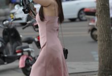 都市丽人粉色吊带长裙小姐姐【85P+1V-1.16G】-美图岛