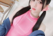 霜月shimo -  Pink Swimsuit 粉色泳装 [21P-100MB]-美图岛