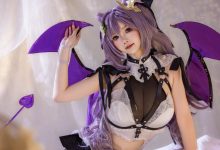 雪晴Astar-刻晴恶魔拘束睡衣[20P+4V-335MB]-美图岛