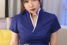 小女巫露娜  最新团订写真 蓝色妖姬 深航制服诱惑-美图岛