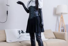 [BoBoSocks袜啵啵]NO.475 奶油-高跟长靴、厚黑丝五指袜、踩脚裤裤里丝、靴子部分戴口罩[150P+1V／6.76GB]-美图岛