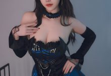 雪晴Astar-蓝色蕾丝短裙[53P+1V-1.23G]-美图岛