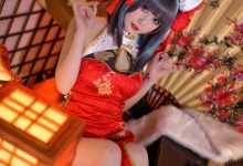 Zaya秋 NO.009 碧蓝航线 柴郡 红旗袍 [20P-177M]-美图岛